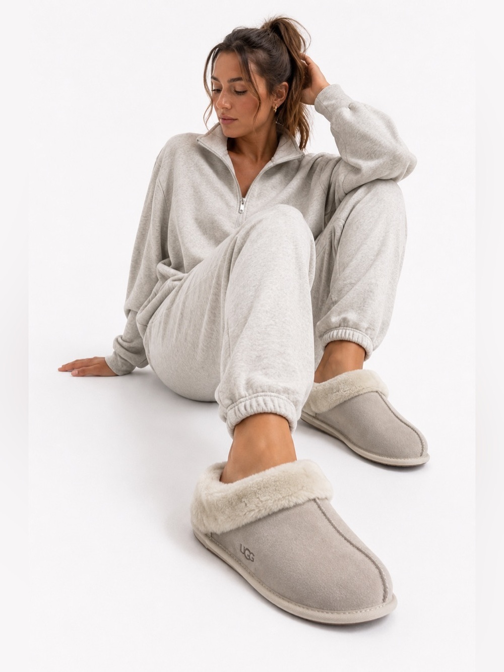 UGG | Moraene Suede Slippers In Goat Grey NEW Size 6